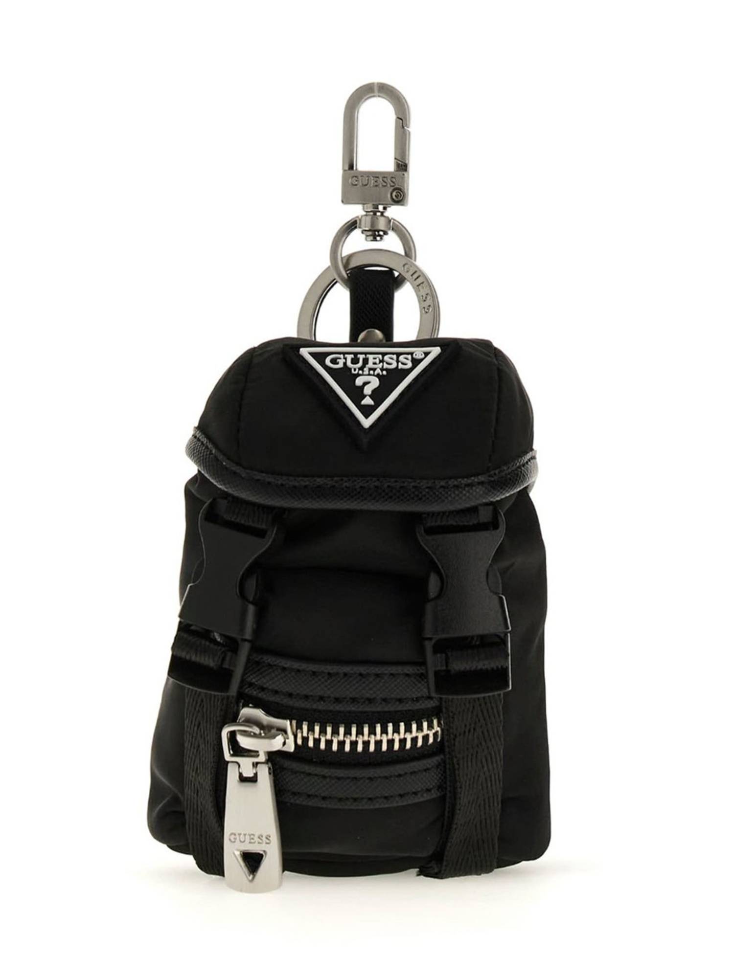 Guess Women Black Polyester Solid Bag Charm