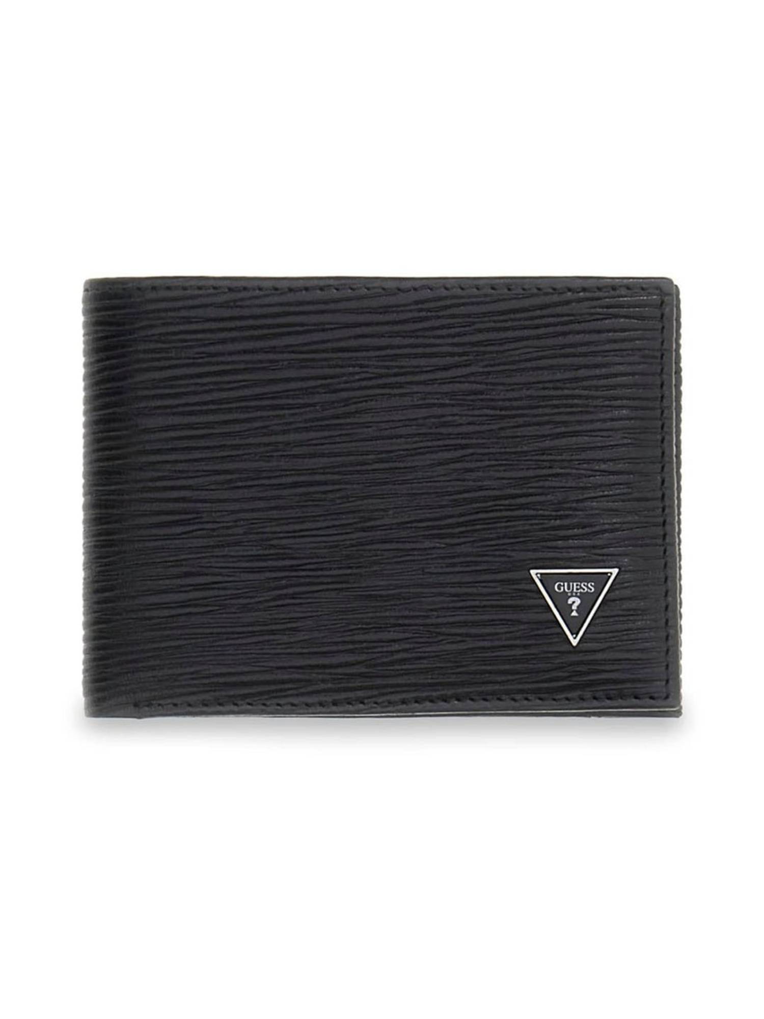 Guess Men Black Leather Bi-Fold Wallet