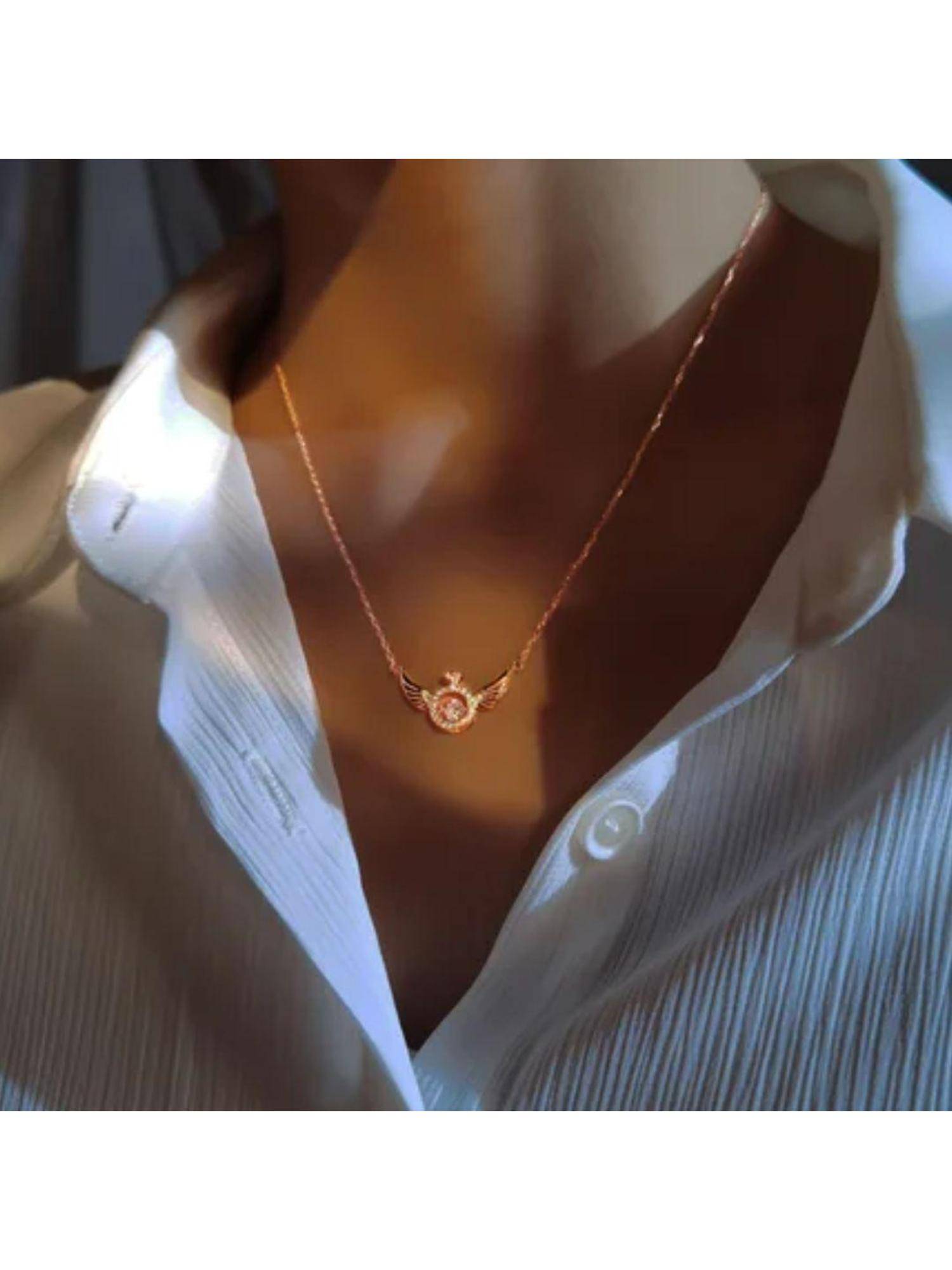ESTAILO FASHION Women White Alloy Necklace