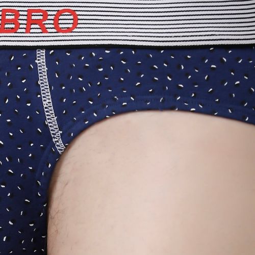 Buy CP BRO Printed Briefs with Exposed Waistband Value - Blue