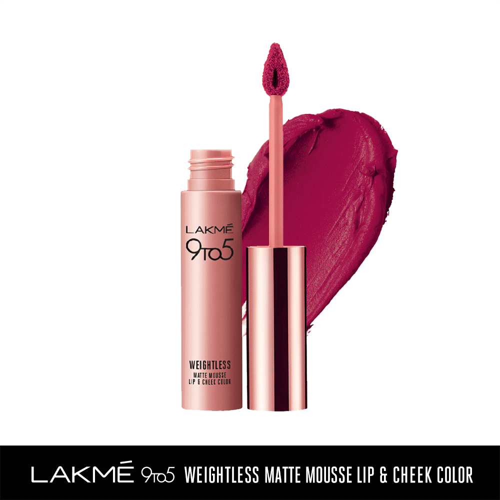 Lakme 9 to 5 Weightless Matte Mousse Lip & Cheek Color - Pink Lace