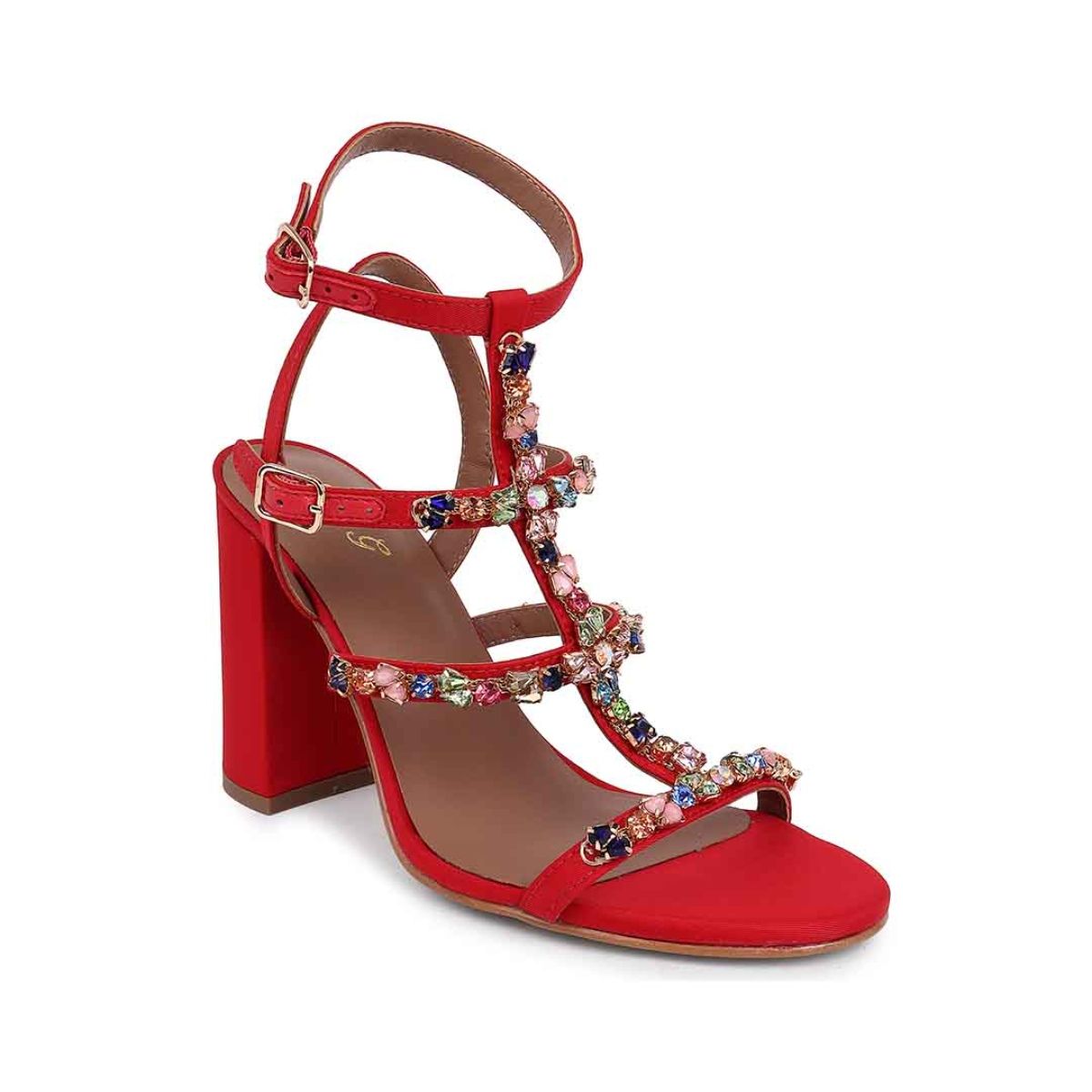 Red heeled sandals uk fashion