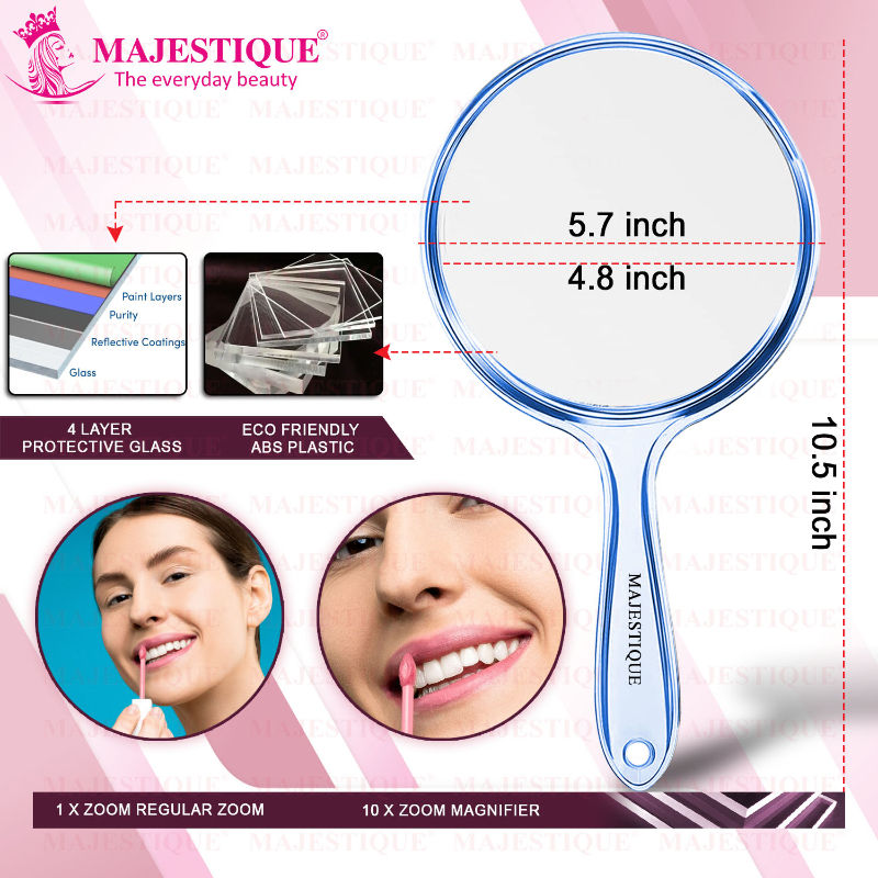 Buy Majestique Dual Side Extra Large Handheld Mirror Online