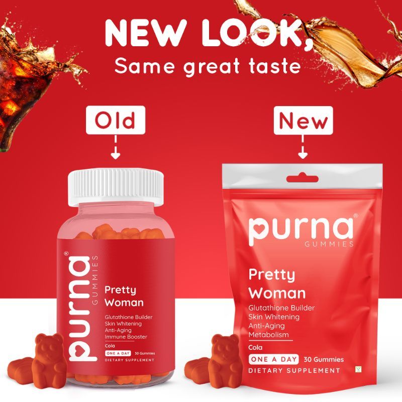 Buy Purna Gummies Glutathione Cola Flavour Gummies for Skin