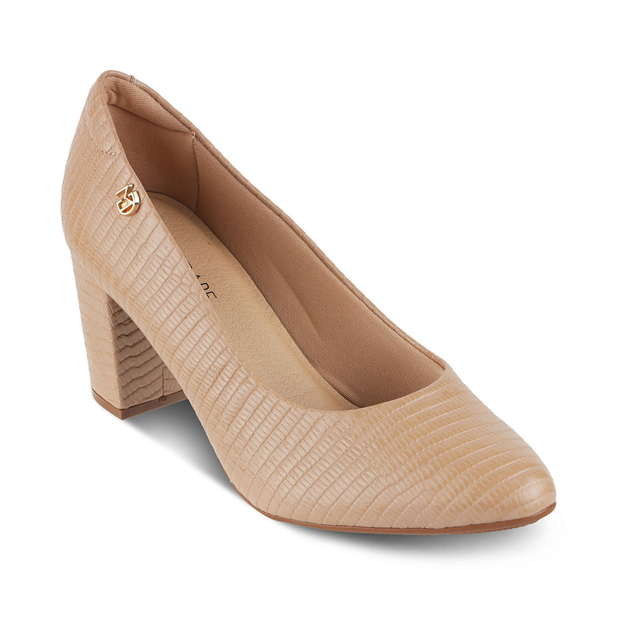 Tan block discount heel court shoes