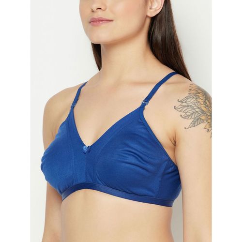 Buy Prettybold Women's Soft Non Padded Bra - Blue (40C) Online