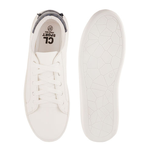 Carlton London Women White Black Solid Plain Sneakers (EURO 36)