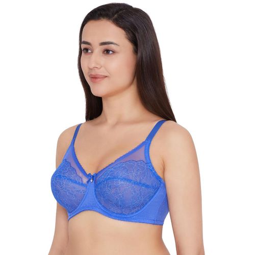 Buy Wacoal Retro Chic Non Padded Wired Full Cup Lace Bra Blue Online