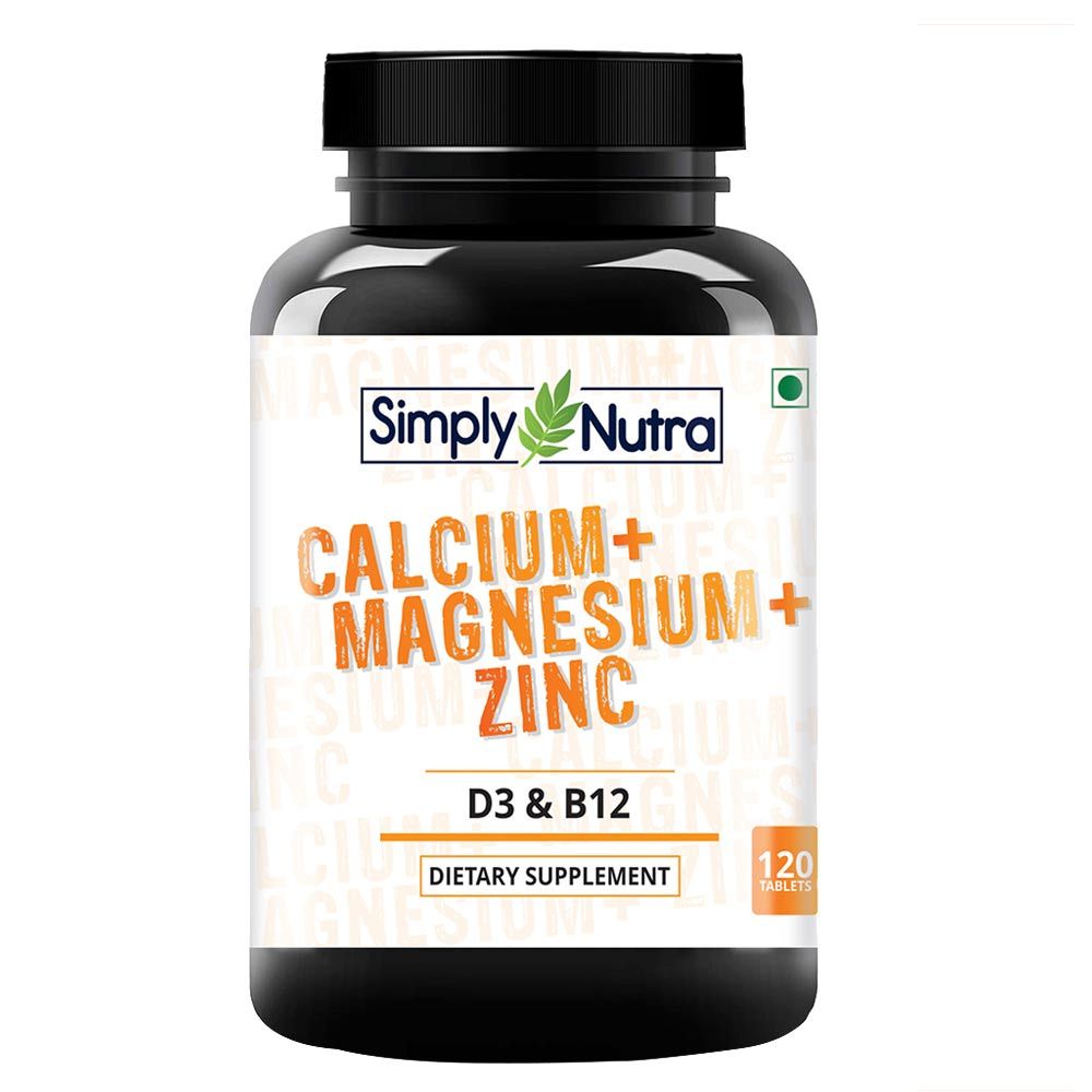 Simply Nutra Calcium + Magnesium + Zinc Dietary Supplement - 120 Tablets