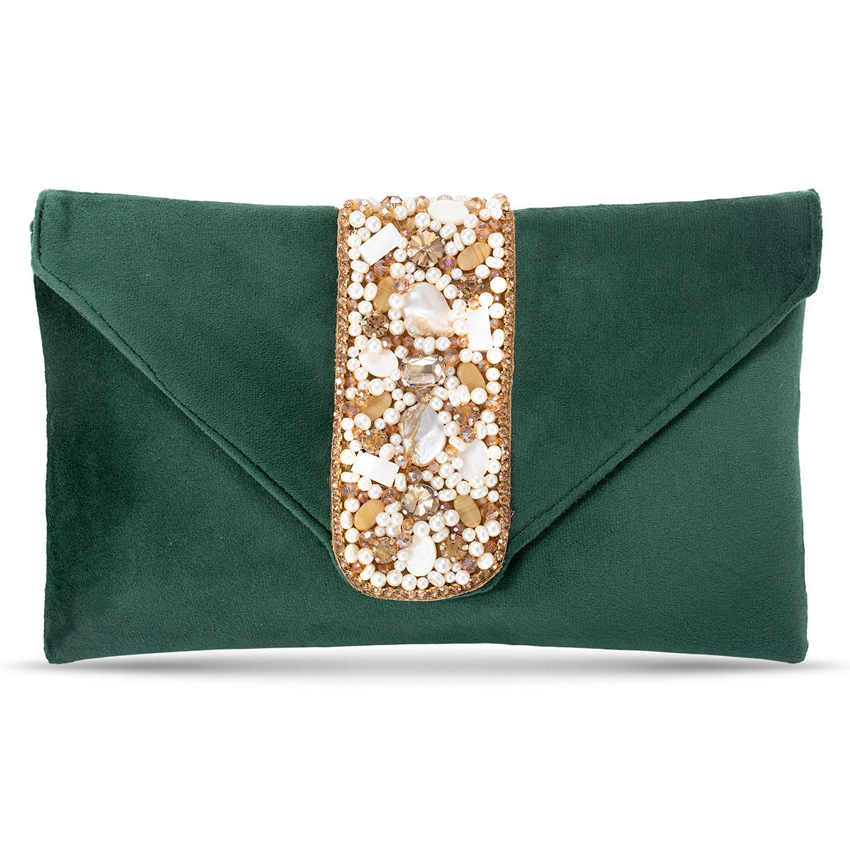 White golden Embellished clutch/purse | dubizzle