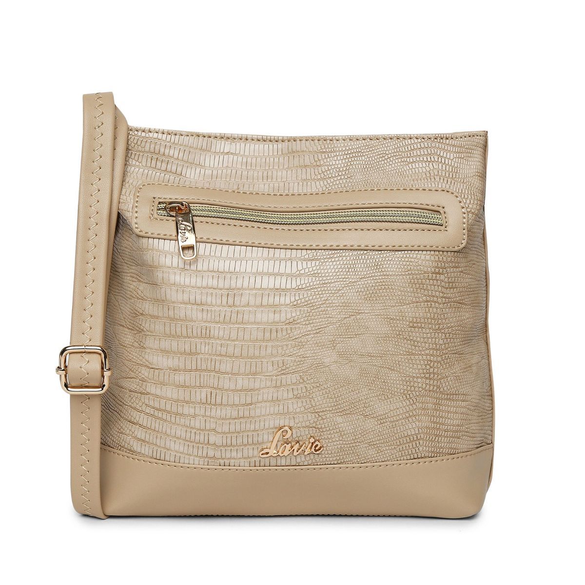 Lavie Solid Plain Beige Sling and Cross bags Buy Lavie Solid