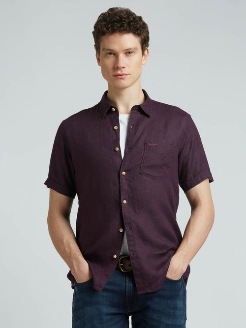 purple dress shirt with jeans Buy Downtown lavender oxford shirt for men online in India