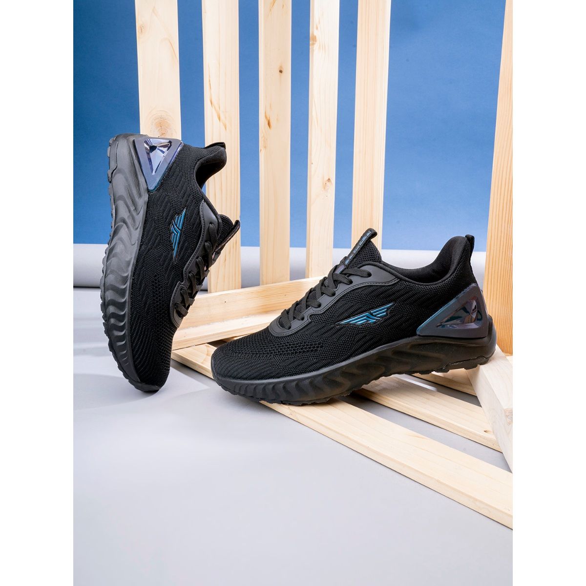 Red Tape Men Solid Black Walking Shoes 