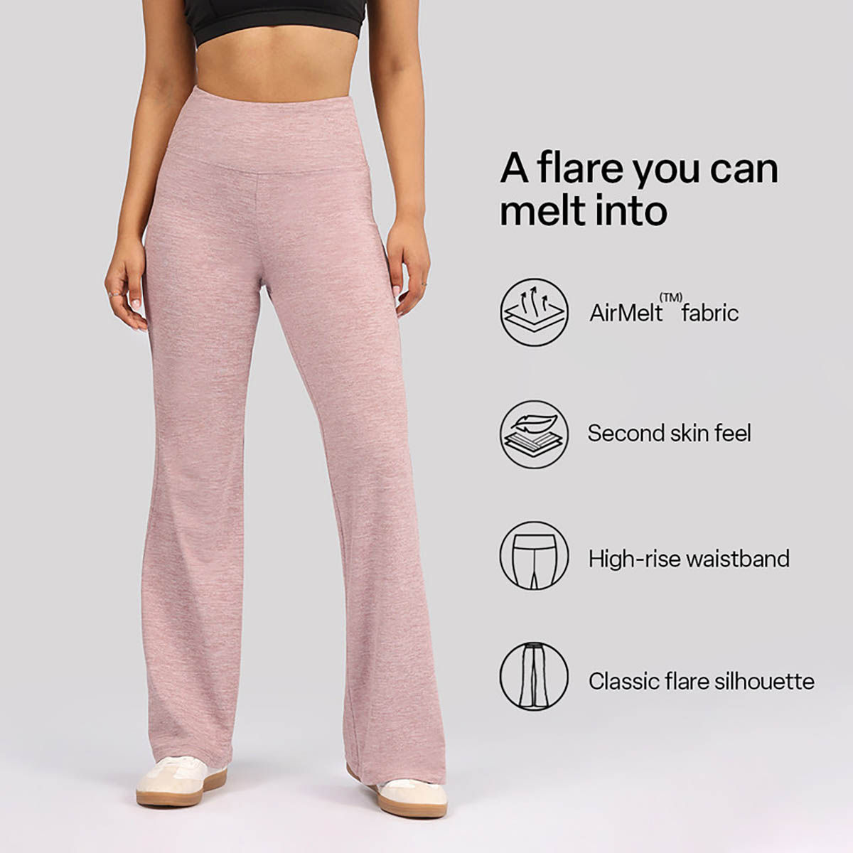 Buy BlissClub Pink AirMelt Flare Sweatpants - Lite Flared