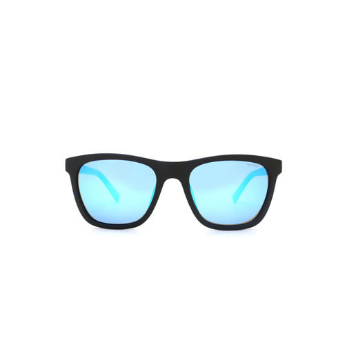 Nautica Blue Lens Wayfarer Sunglass Full Rim Black Frame Color Polarized  (NA 3629P C1)