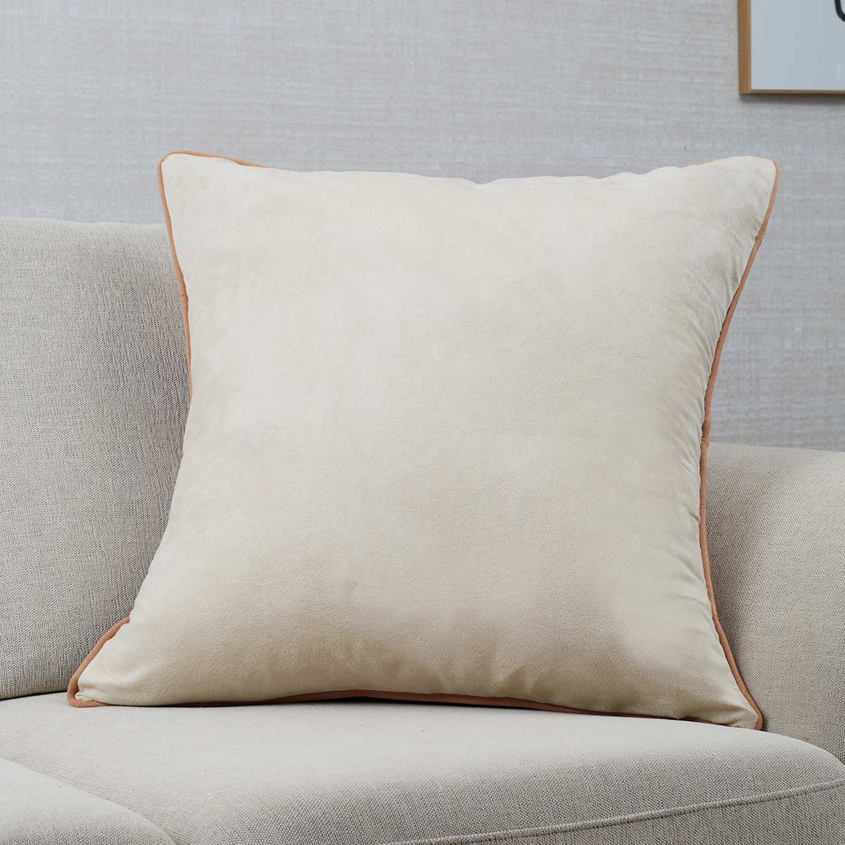 HomeTown Nora Shades Suede Reversible Solid Cushion Cover 60 x 60 Cm in ...