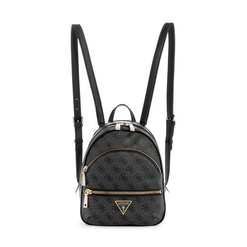 Guess Women Grey Printed Backpack With Zip Closure