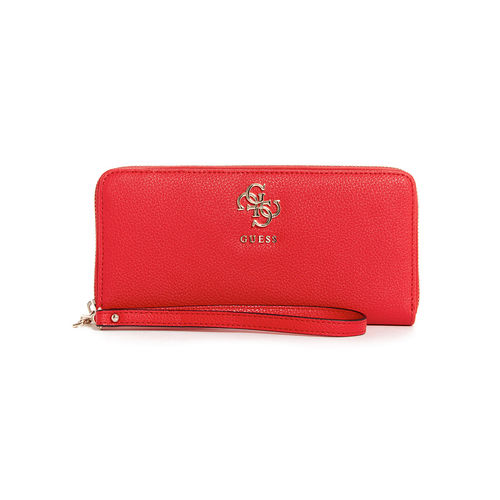 Buy Guess Women Red Textured Wallet With Zip Closure Online