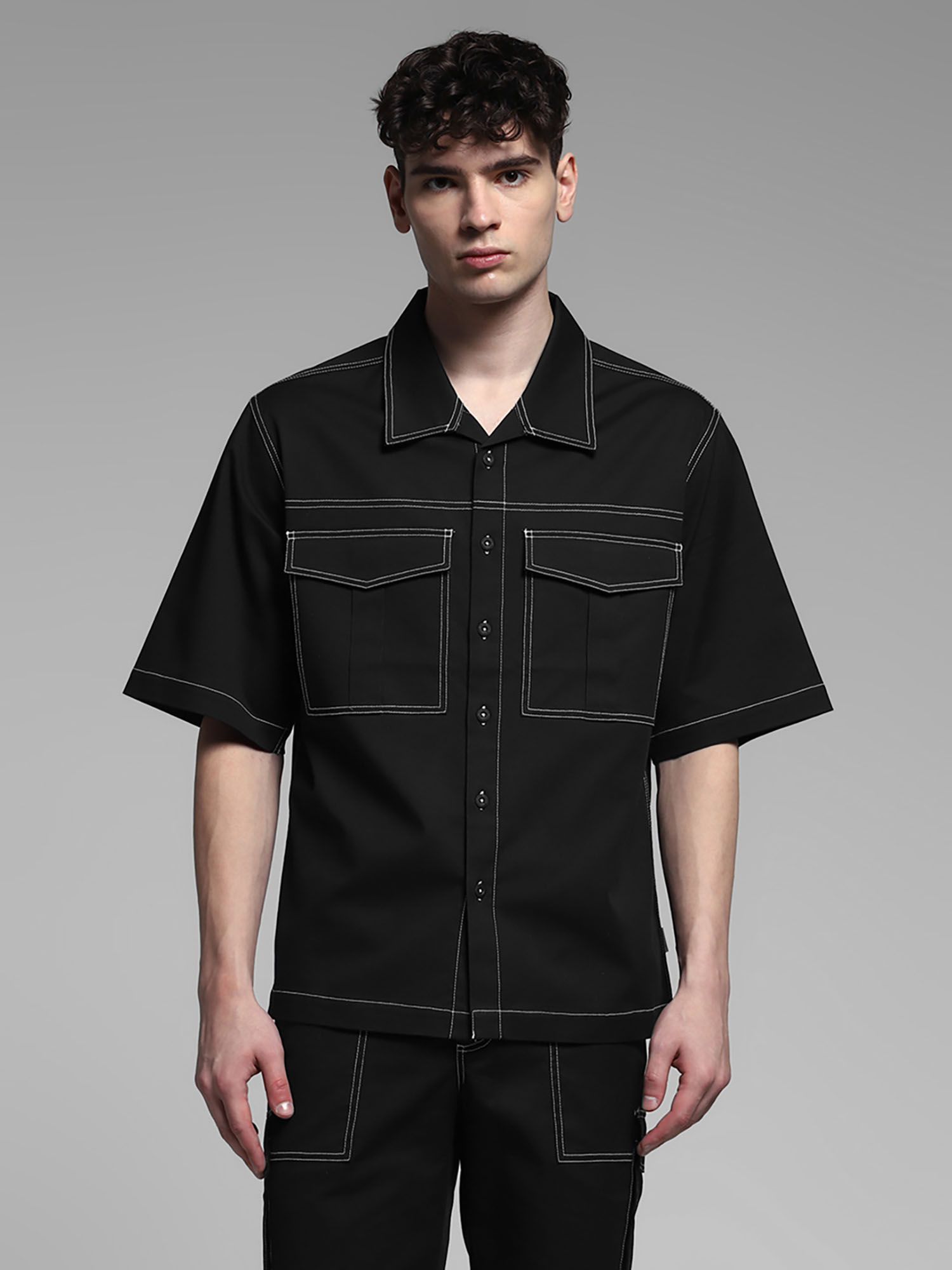 Buy Jack & Jones Black Oversized Fit Shirts Online