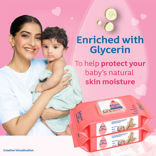 Buy Johnsons Baby Skincare Wipes 72N Pack of Super Saver Pack Online