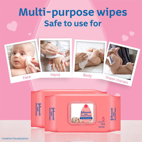 Buy Johnsons Baby Skincare Wipes 72N Pack of Super Saver Pack Online