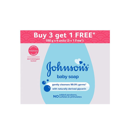 Johnson's Baby Soap Buy Get Free (100gm each)
