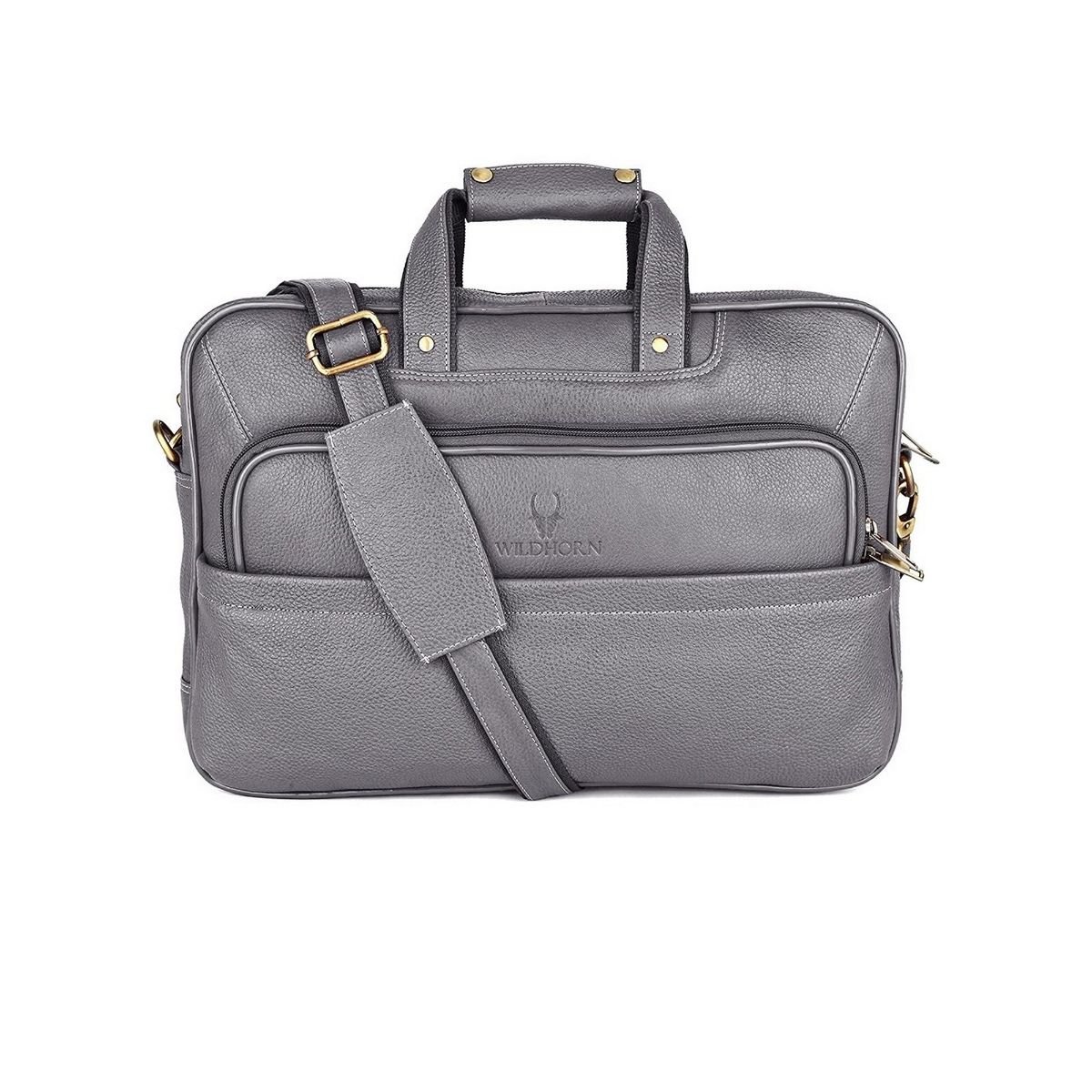 WILDHORN Leather Grey Laptop Messenger Bag for Men Buy WILDHORN