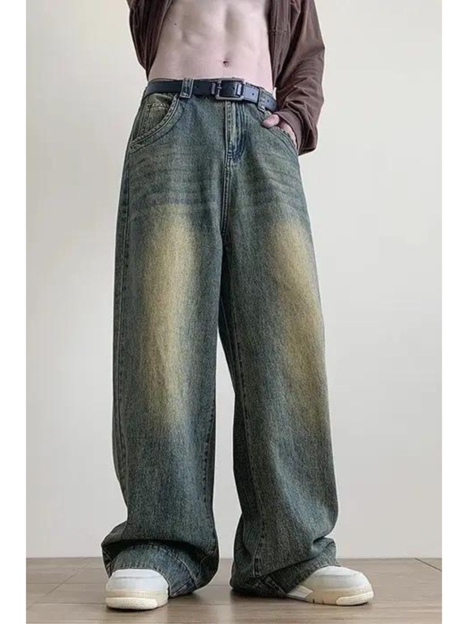 Buy Off Duty India Vintage Cool Faded Tinted Baggy Denim Jeans Online