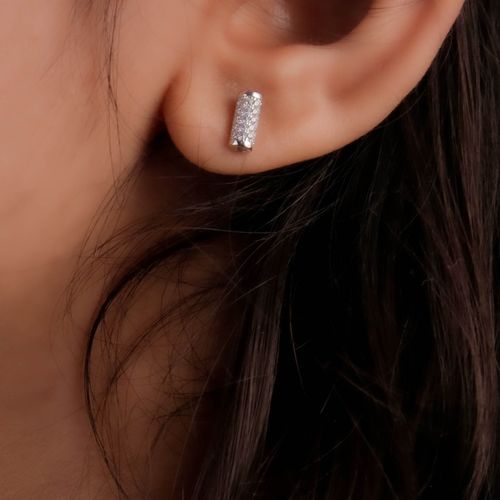 925 Sterling Sterling Silver Bar Stud Earrings Praavy 925 Sterling