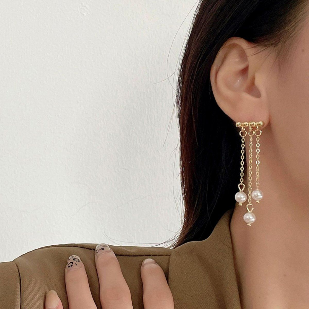 Bezel Chain Drop Earrings – J&CO Jewellery