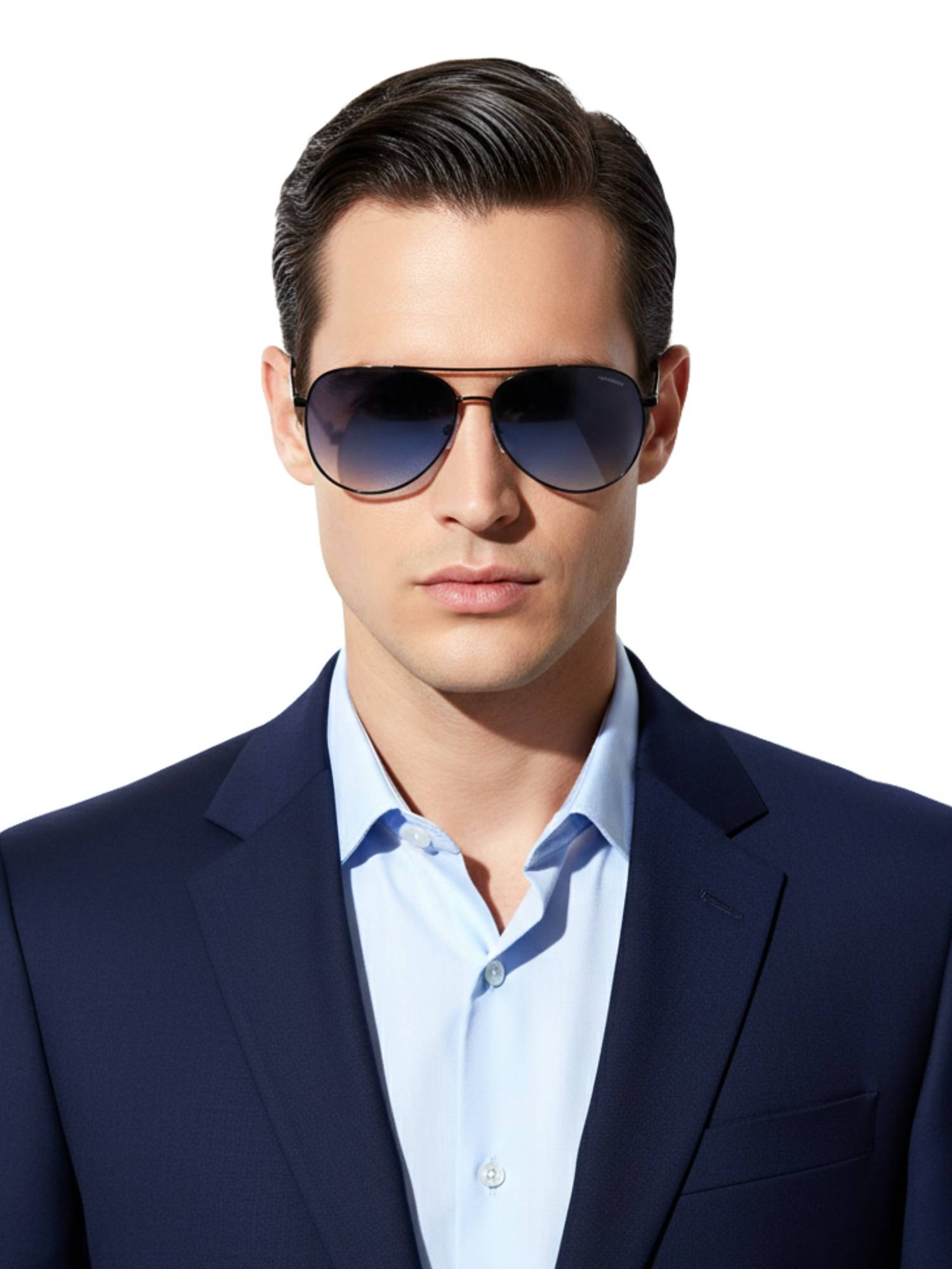 HASHTAG EYEWEAR Unisex Aviator Polarized Blue Sunglass-Sght54-04-C2 (54)