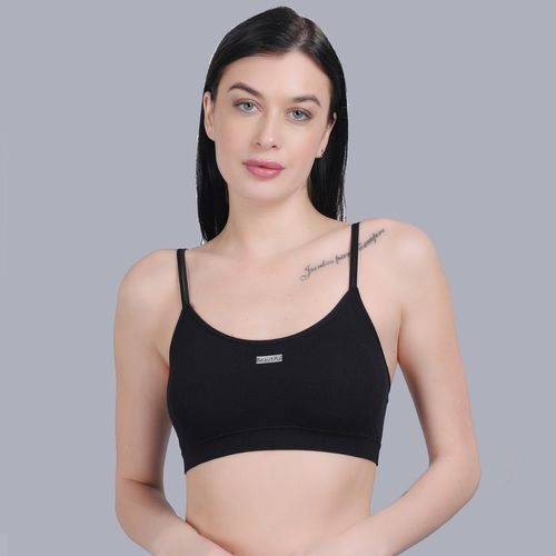 Buy mod & shy Black Removable Padded Sports Bra for Women Online