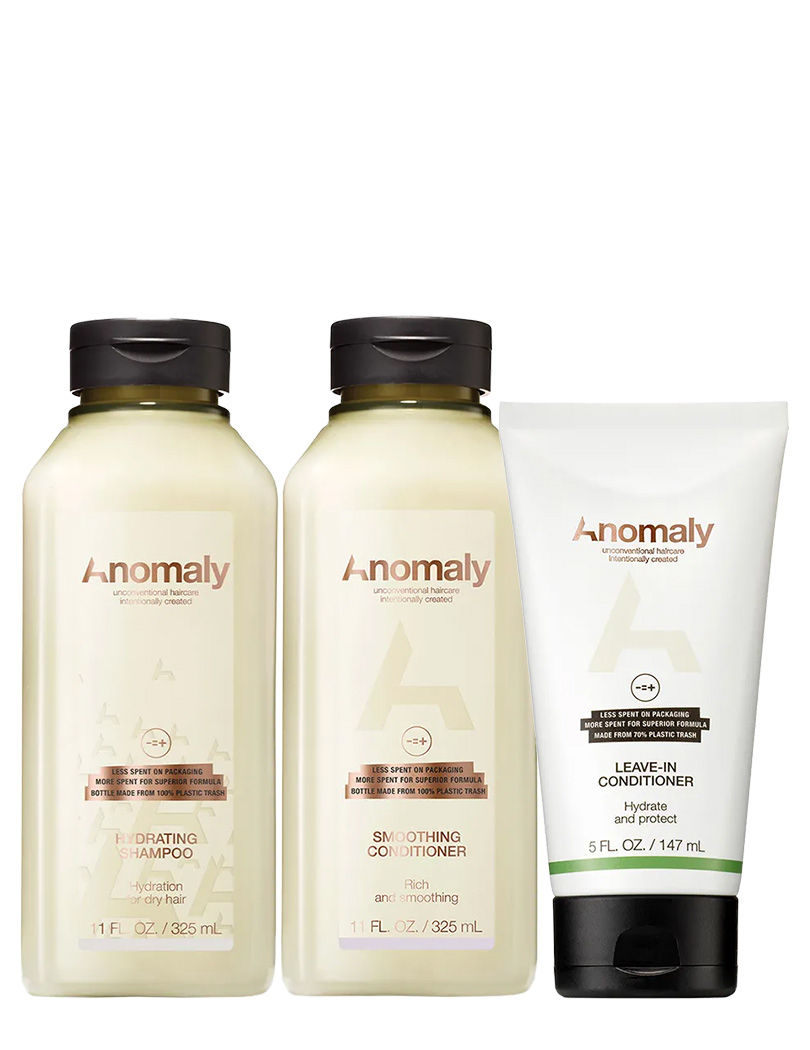 Anomaly Hydrate, Tame & Detangle Shampoo, Conditioner & LeaveIn