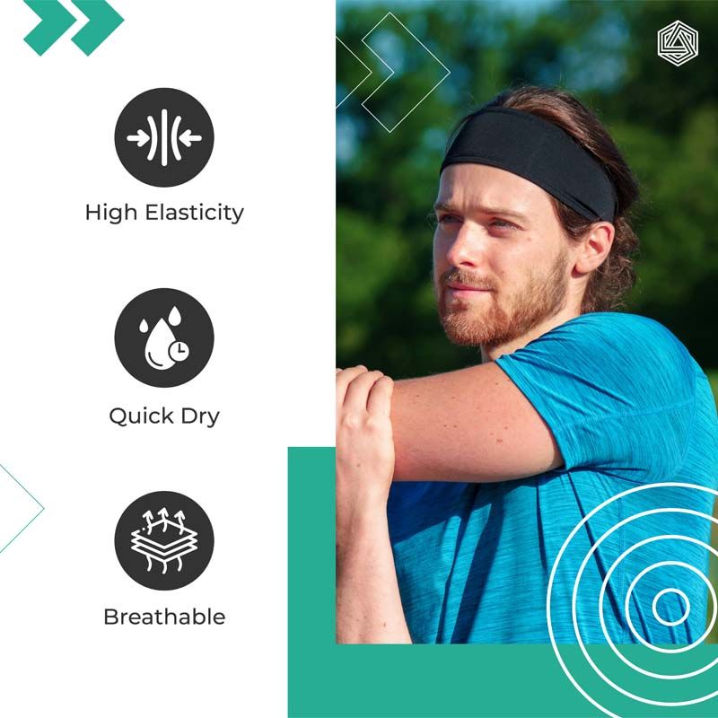 Boldfit Strapless Headband, Sports Headband & Non Slip For Long Hair