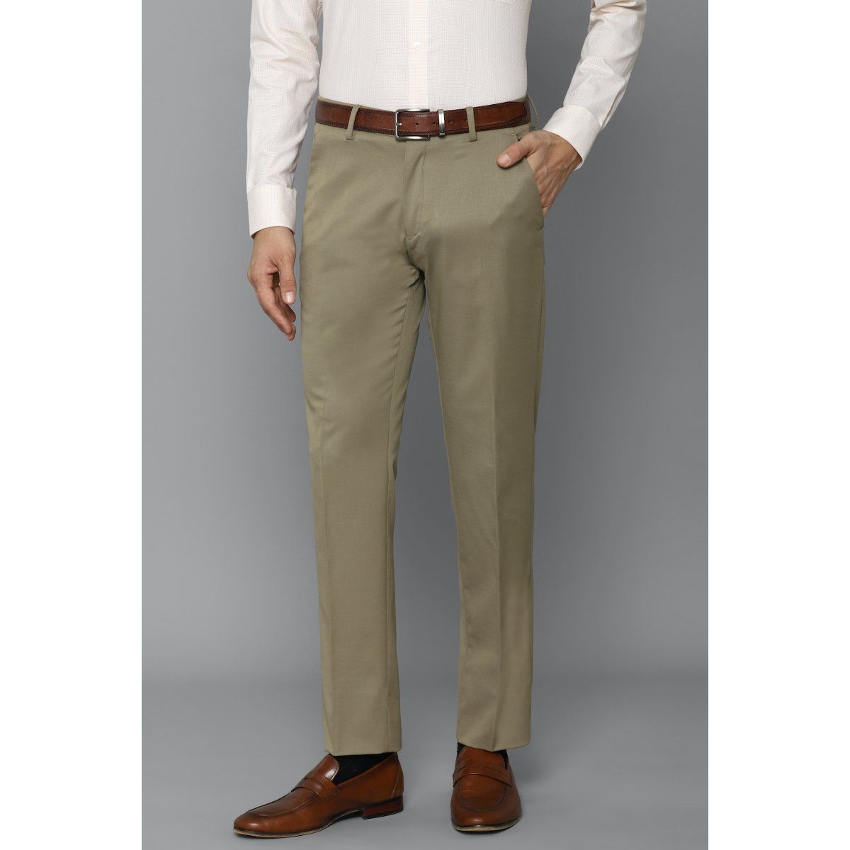 Louis Philippe Formal Trousers  Buy Louis Philippe Men Grey Trousers Online   Nykaa Fashion