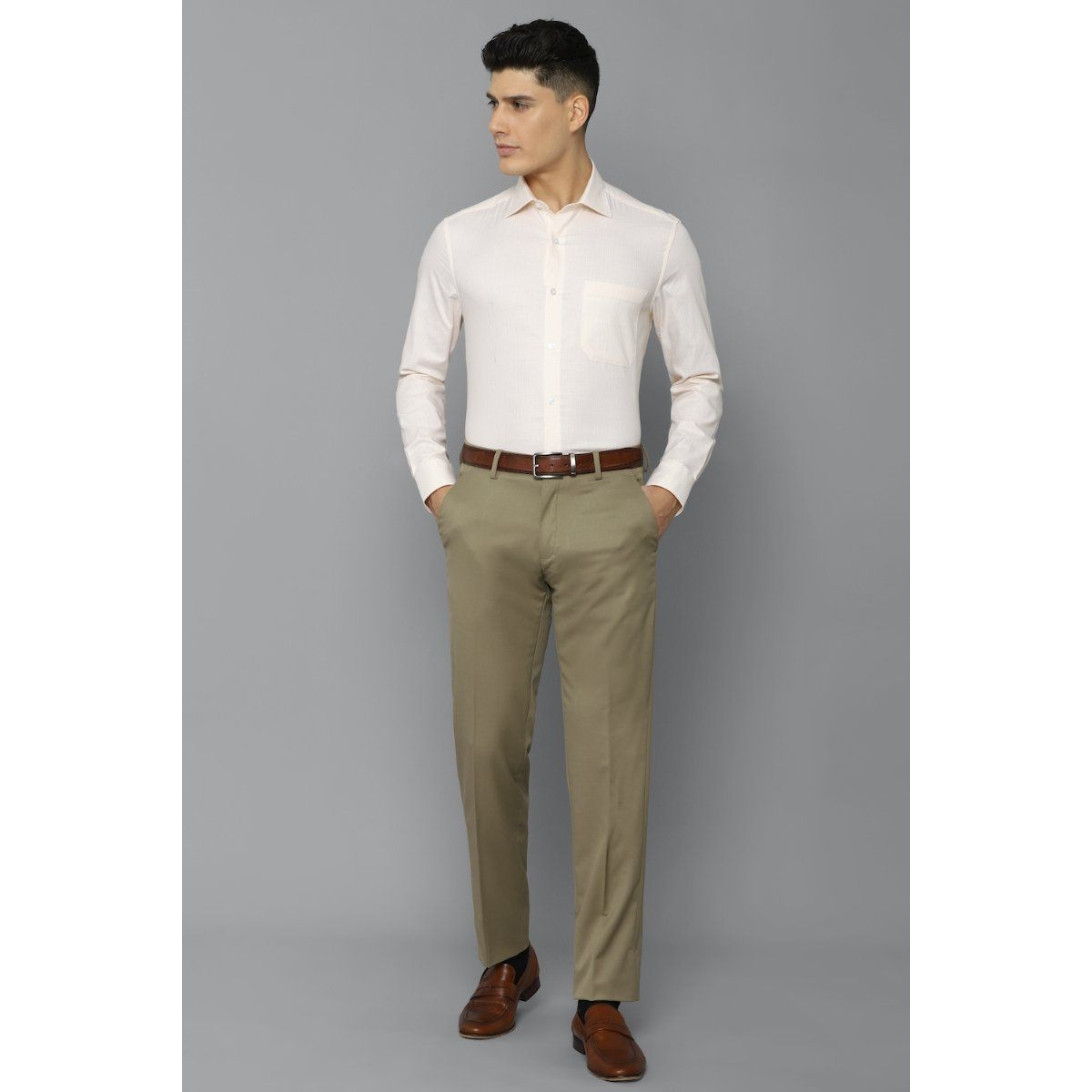 Buy Louis Philippe Cream Trousers Online  691039  Louis Philippe