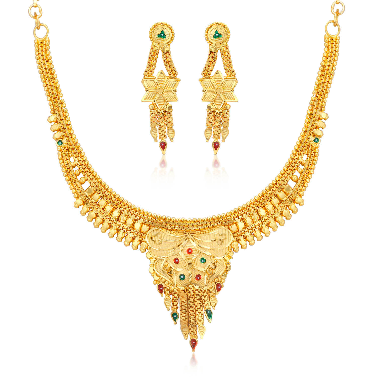 wedding necklace set gold with price