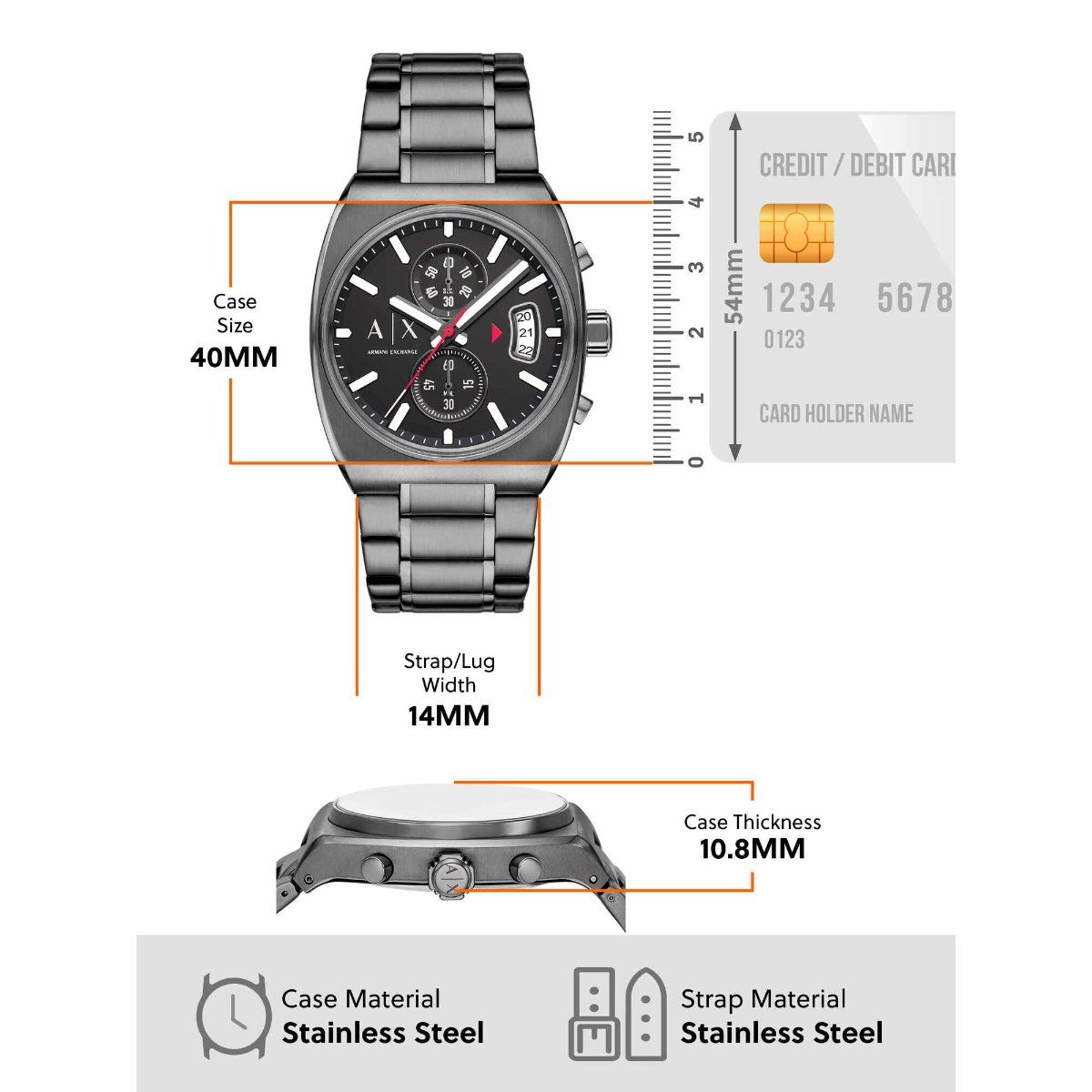 AW Buy ARMANI EXCHANGE Men Quartz Watch (AX2823) - Black (M) Online