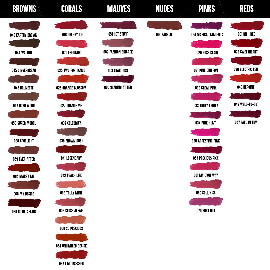 colorbar matte touch lipstick