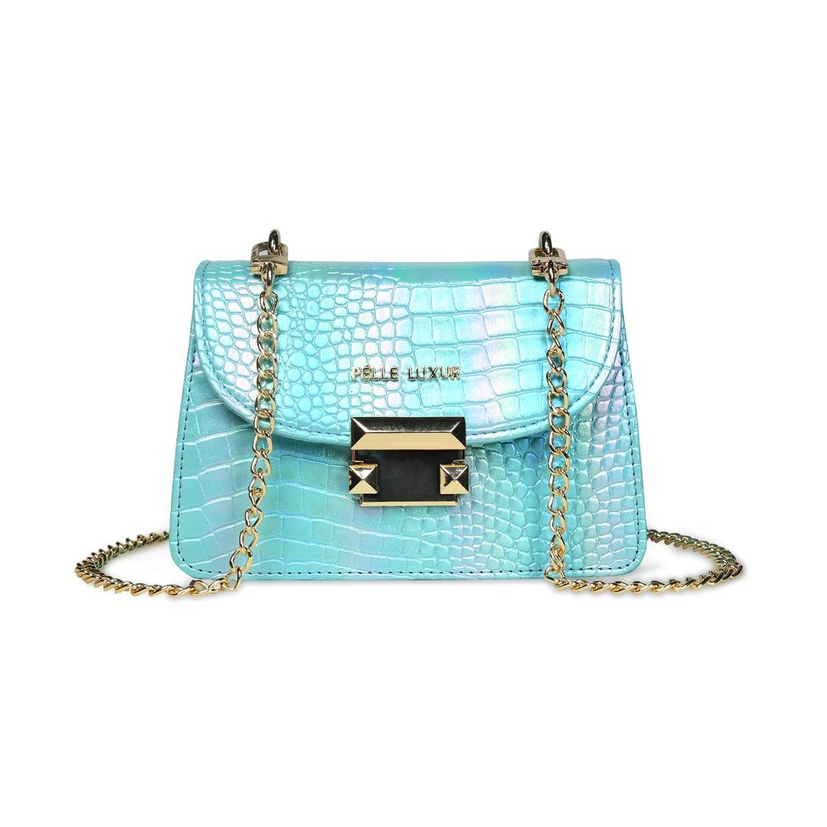 Pelle Luxur Women'S Turquoise Premium Pu Small Sling Bag