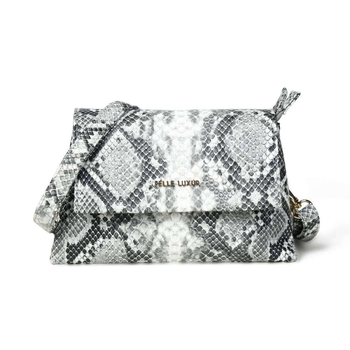 Pelle Luxur Women'S Grey Premium Pu Small Sling Bag