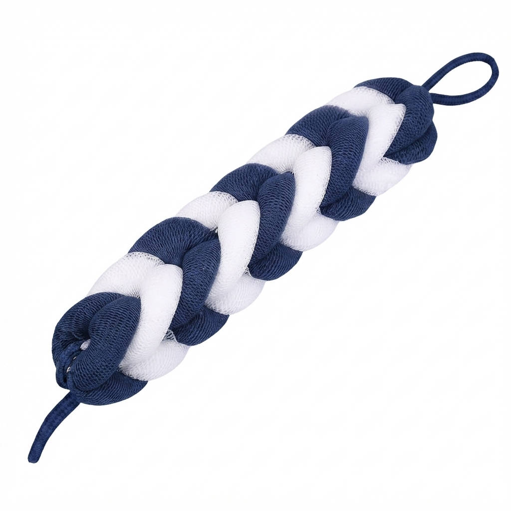 Beautiliss Loofah Belt Back Scrubber For Bathing - Color & Design May Vary