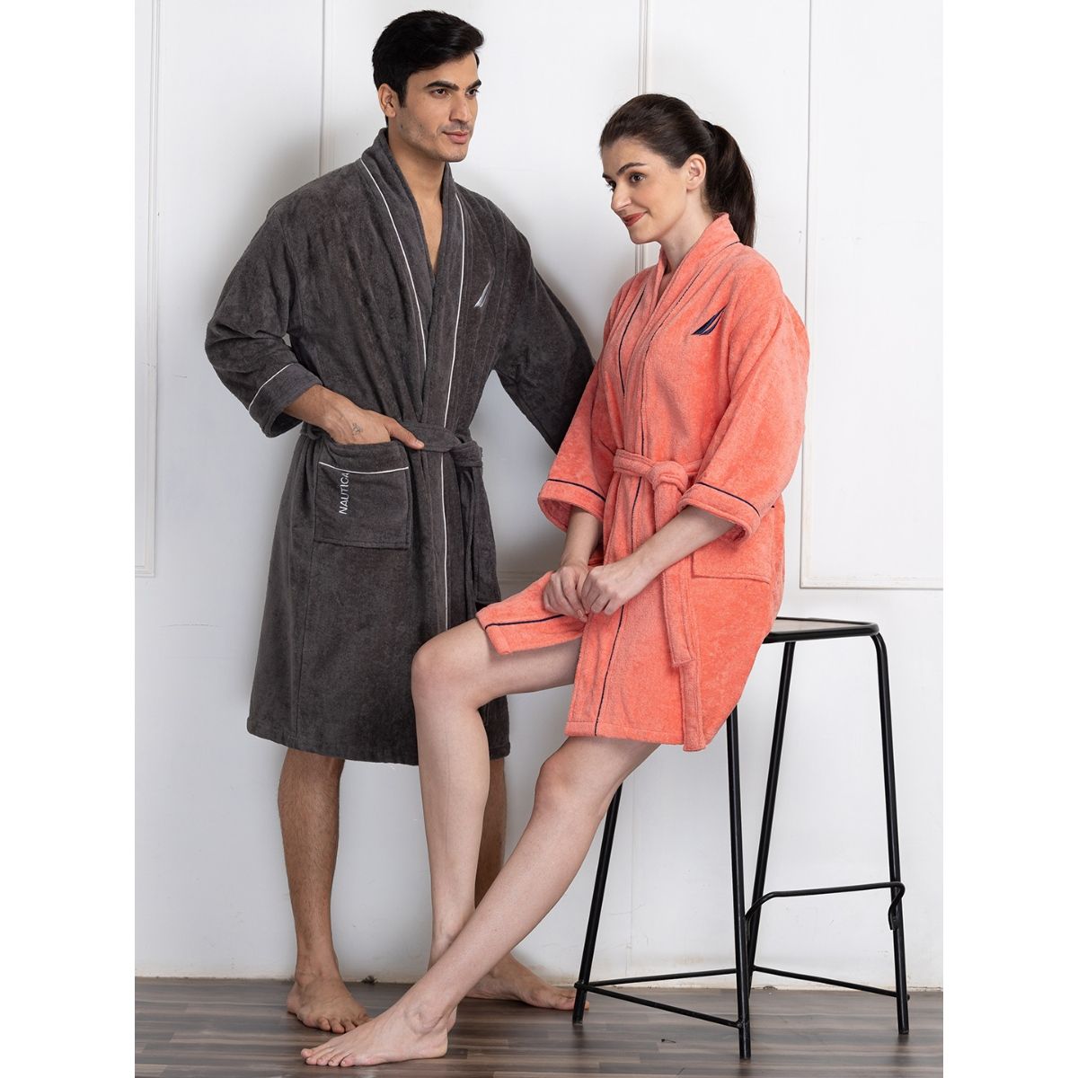 Nautica Luxurious Ultra Soft Bath Robe 2pc Buy Nautica Luxurious Ultra Soft Bath Robe 2pc