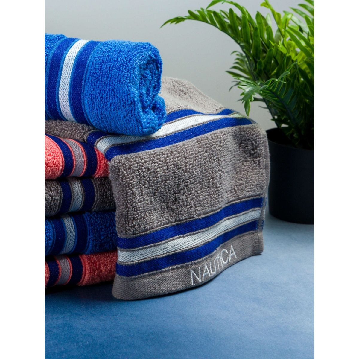 Buy Nautica Zero Twist 100 Cotton Towel 6Pc Hand Towel Big FlassGrey