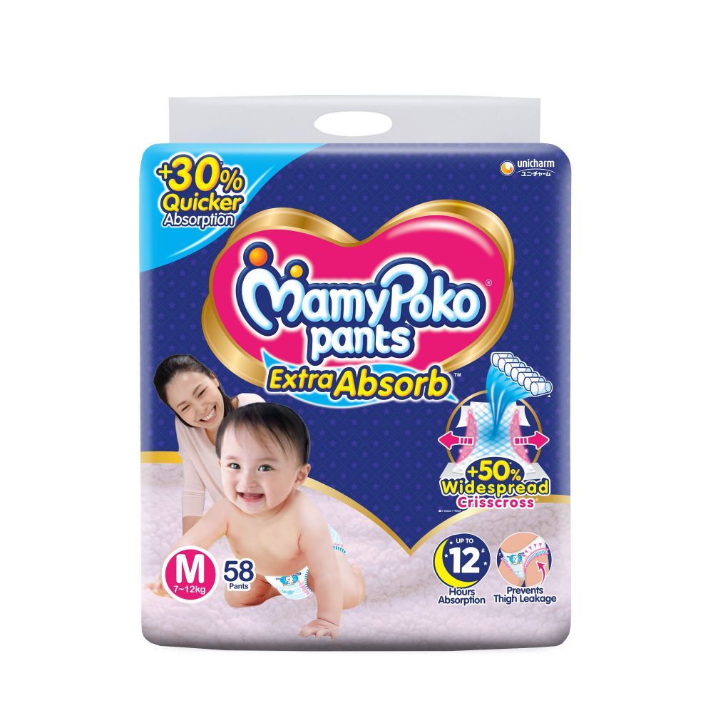 Buy MamyPoko Pants Extra Absorb Baby Diapers Medium M 87 Count 712 kg  Online at Low Prices in India  Amazonin
