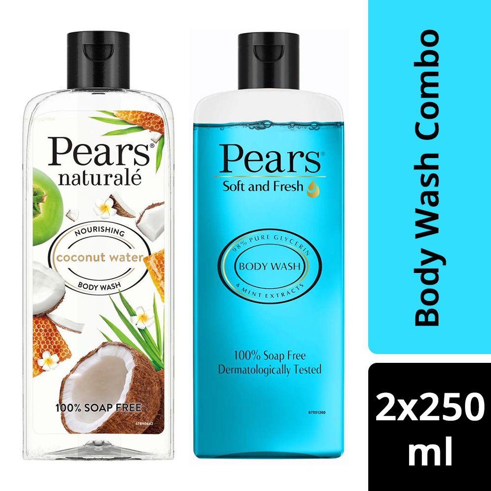 Pears Soft & Fresh And Naturale Nourishing Coconut Water Body Wash Combo