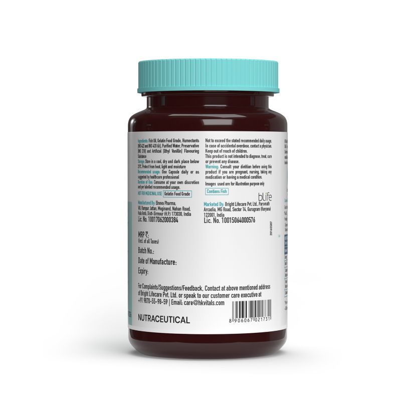 HealthKart Hk Vitals Omega 3, Fish Oil Supplement, For Joint Support