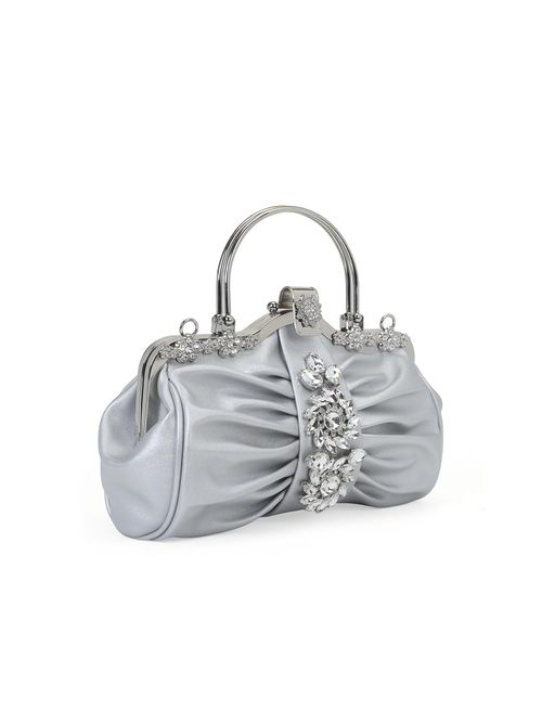 Buy Akiki London Women Ealing Handle Clutch With Detachable Strap