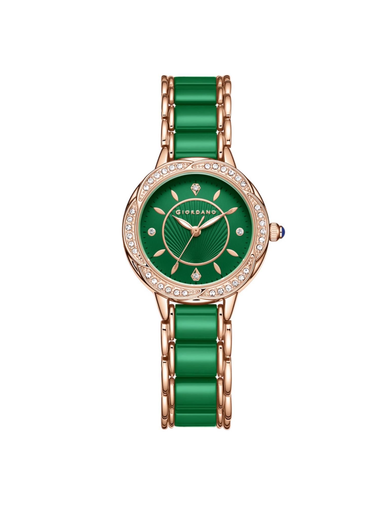 Buy Giordano Flower Case Watch For Women With Crystal-Studded