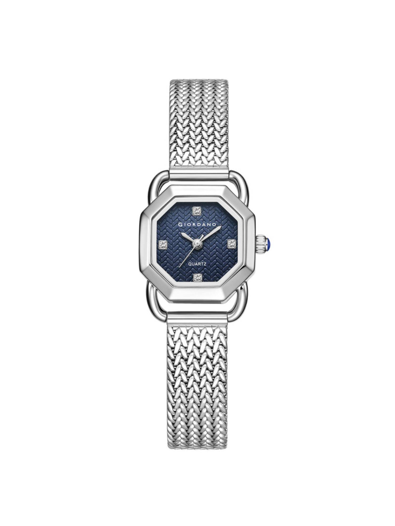 Giordano Analog Quartz Watch For Women With Textured Dial Blue GZ-60169 (M)